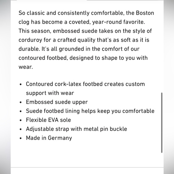 Birkenstock Boston Suede Embossed Clog Size 10 NWT - Picture 4 of 13